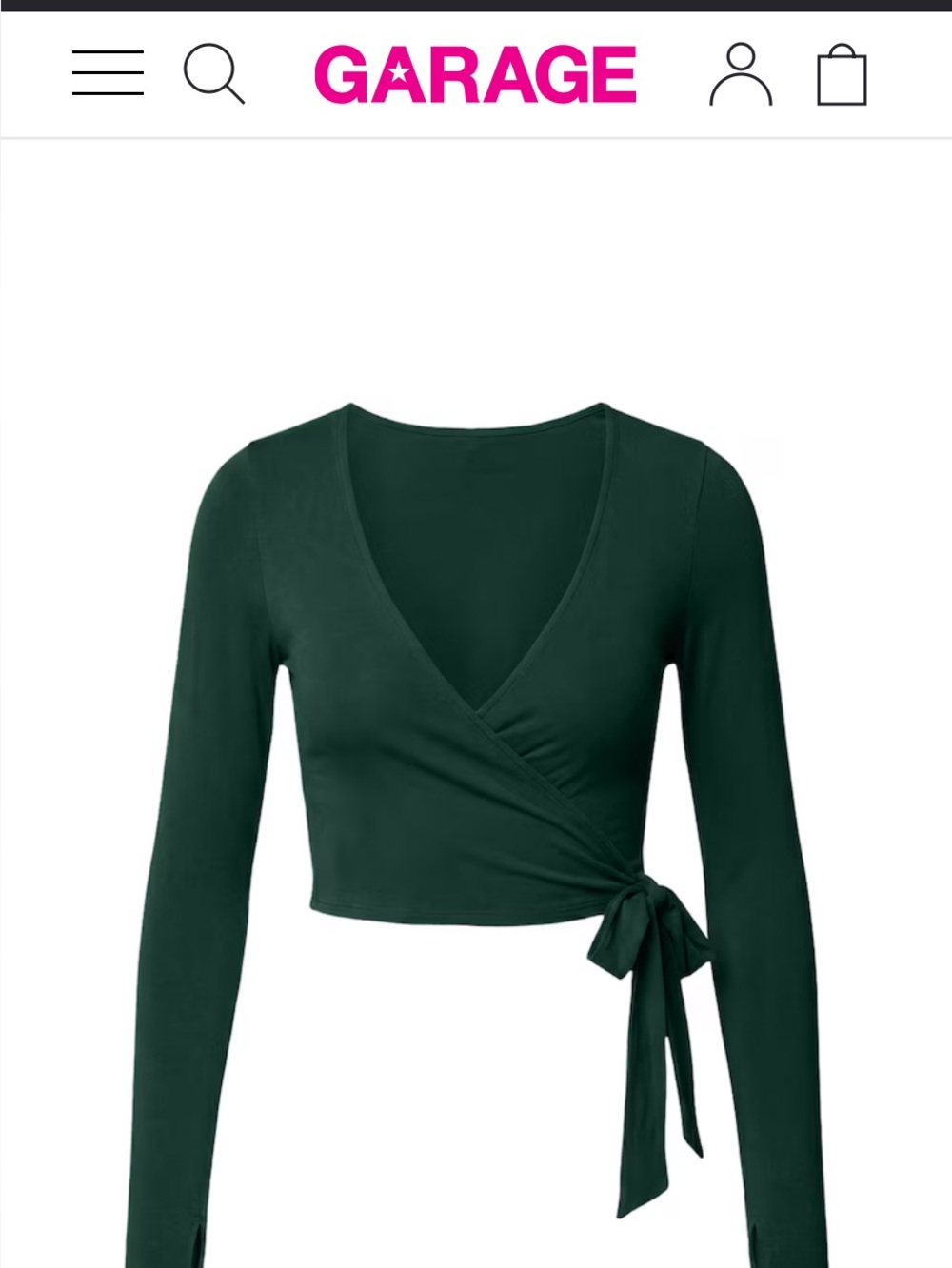Garage NWT smooth wrap top